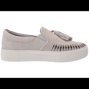 J-Slides Aztec Platform Leather Slip-on Sneakers